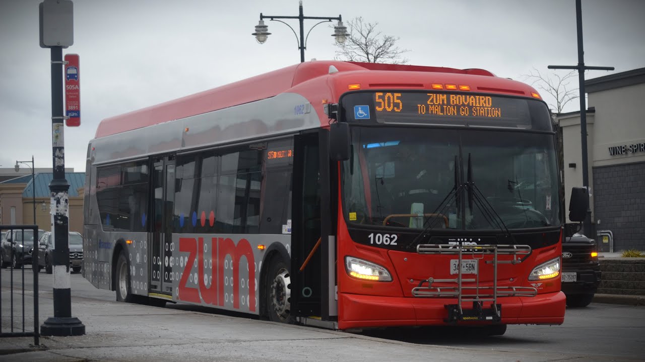 Brampton Transit Züm 2010 New Flyer XDE40 #1062 | 505 ZUM Bovaird Eastbound Bus Ride