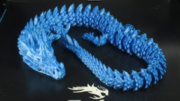 Articulated Frost Dragon - 3D Printing TimeLapse - Ender 3 V2