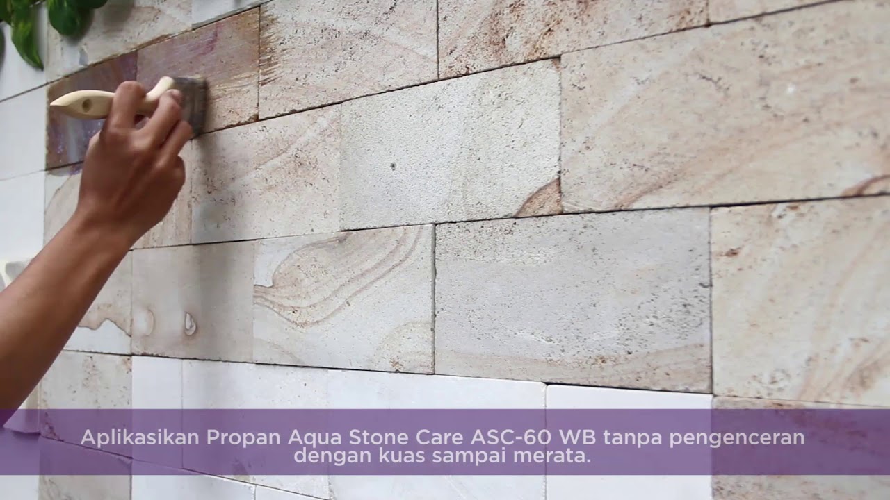 Cara Aplikasi Cat Batu Alam Propan Aqua Stone Care Asc 60 Wb Youtube