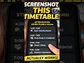 “Screenshot This Timetable (Actually Works)” #dreambigstudyhard #motivation