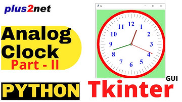 Analog clock in Tkinter Canvas with three needles  hour, minute, second initializing with local time