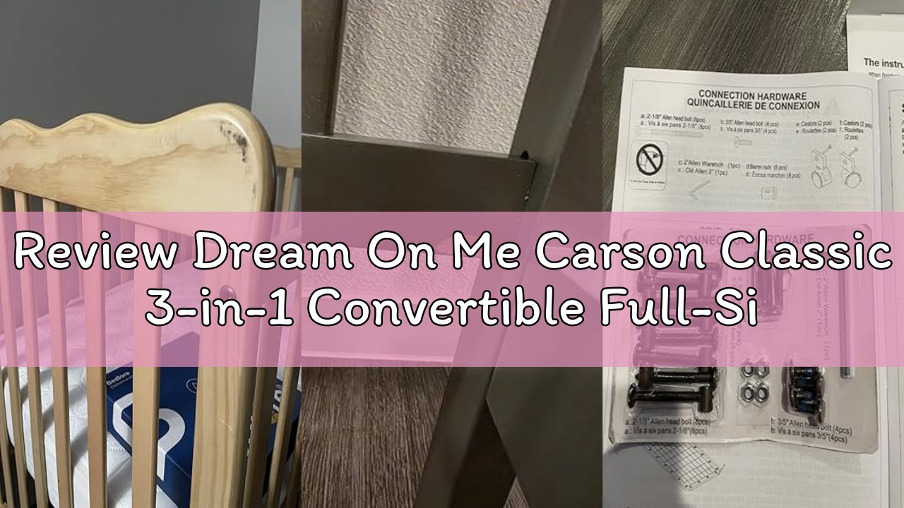 Review Dream On Me Carson Classic 3-in-1 Convertible Full-Size Baby Crib in White, GreenGuard Gold &