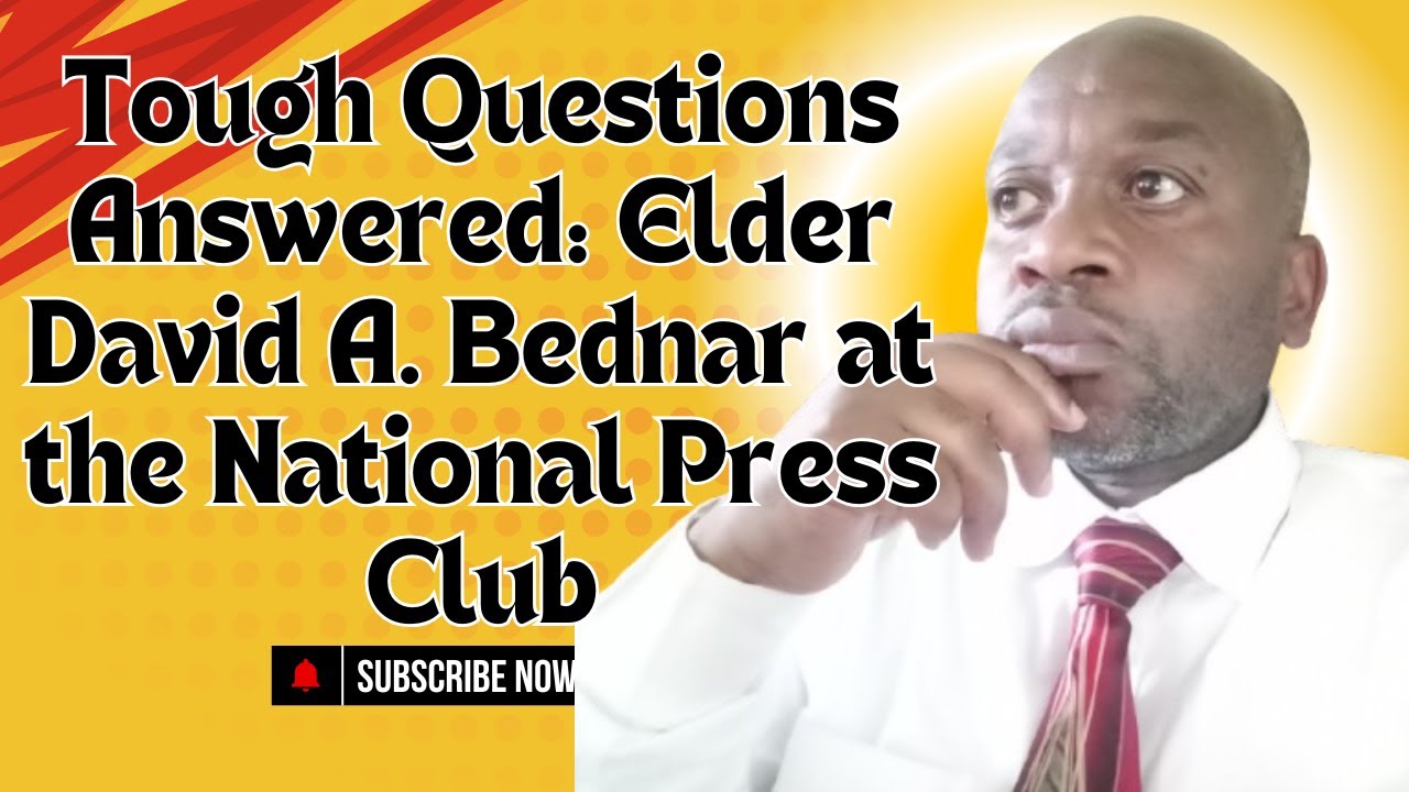 Старейшина Дэвид А. Беднар отвечает на вопросы в Национальном пресс-клубе.