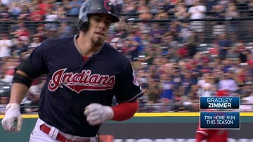 LAA@CLE: Zimmer belts a solo homer to left-center