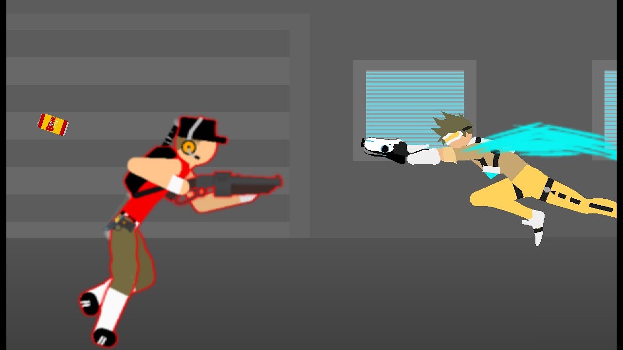 Scout Vs Tracer (Team Fortress 2 Vs Overwatch) StickNodes Mortal Matchup Episode 2 Season 2