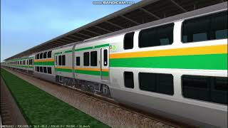 【鉄道3D】EF66-100初期型牽引の3086レ～1097レ札幌タ→川崎貨物→名古屋タ風編成とE233系3000番台10両+E231系近郊型5両の併走1