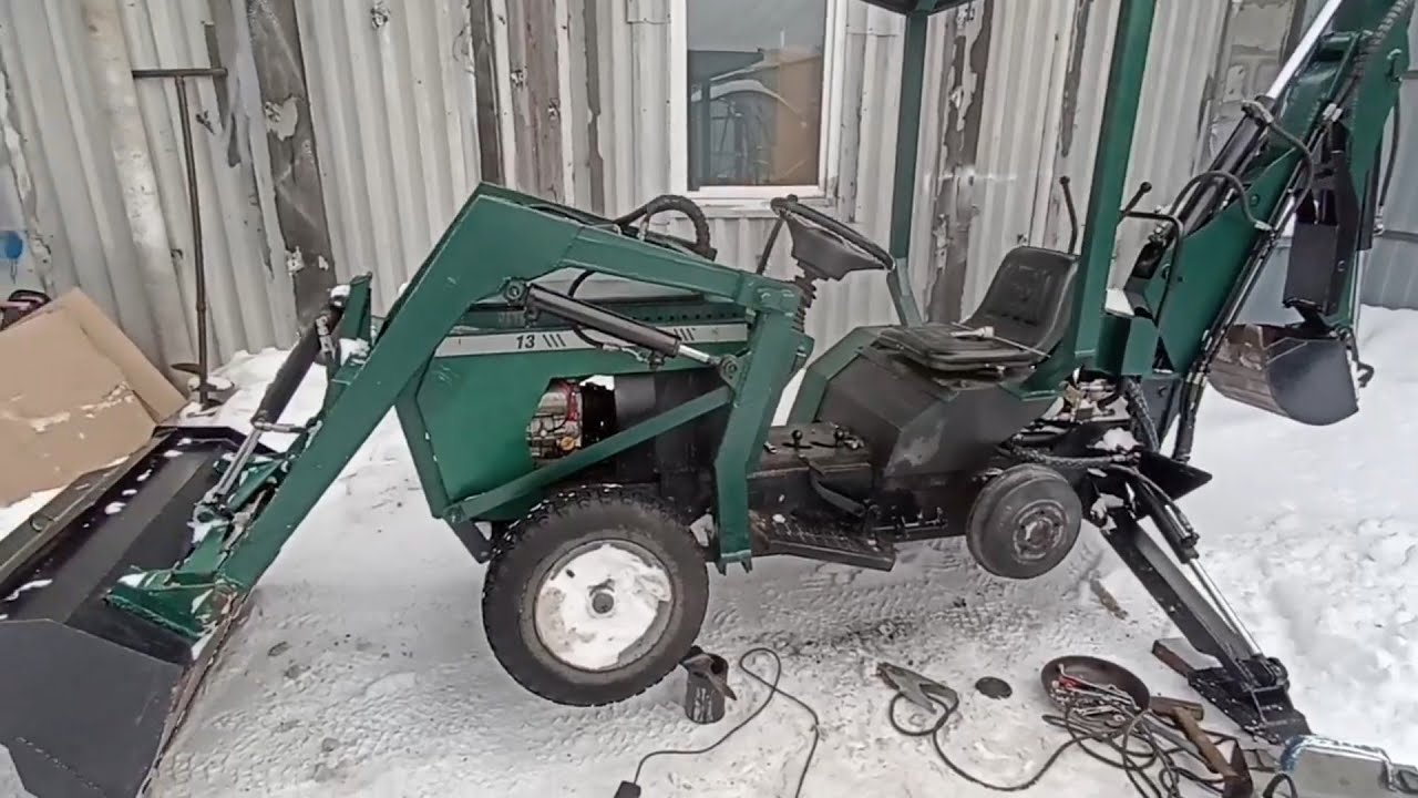 Тормоза, захват. Доработки. Самодельный Минитрактор. homemade excavator