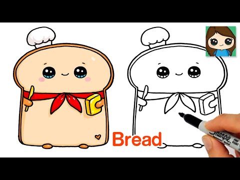 How to Draw Toast Sliced Bread 🍞Cute Food Art