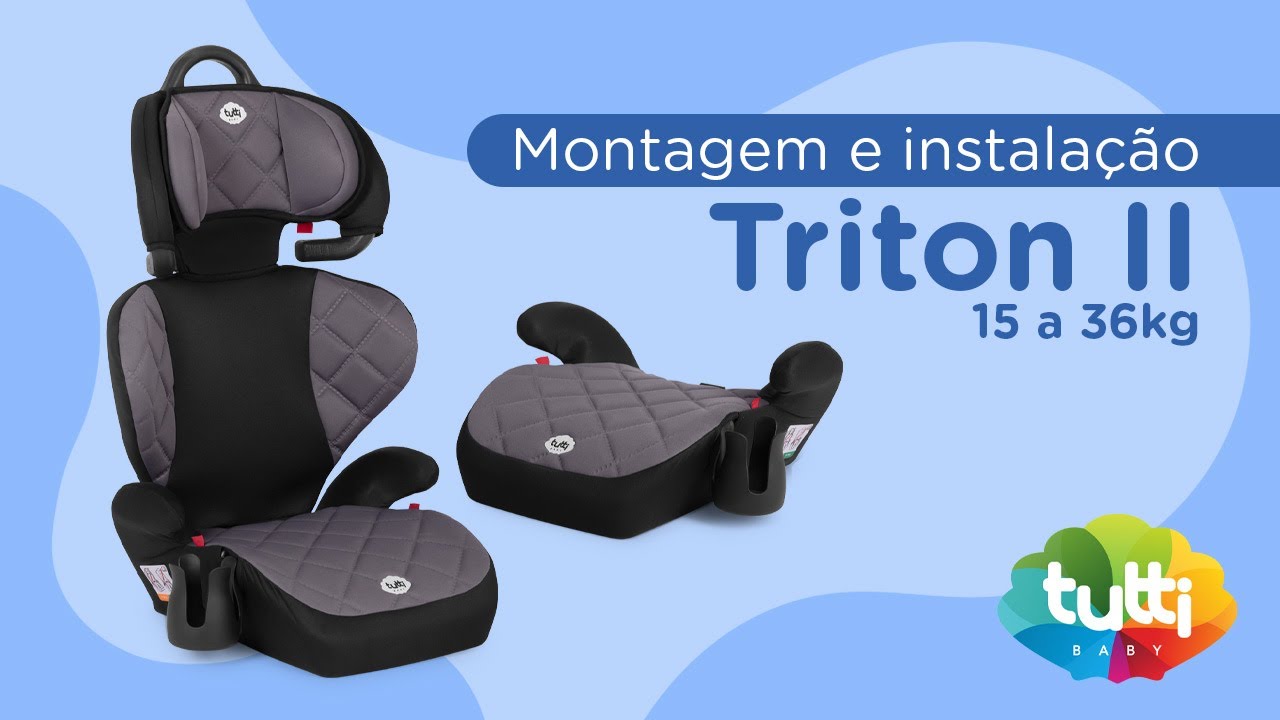 Cadeira para carro Tutti Baby Triton de 15 a 36 Kg - Preto e Cinza