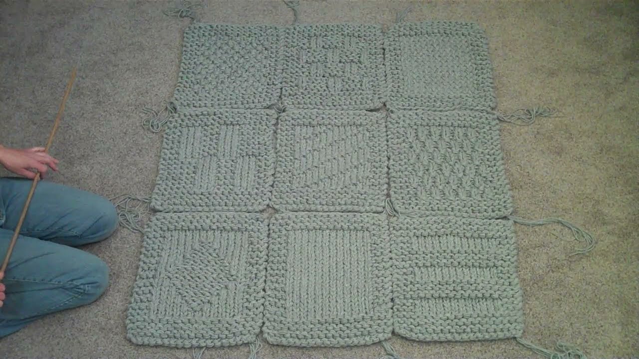Lesson #60:  Knit Block Lap Throw