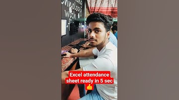 Excel Attendance sheet ready in🔥 5 sec #excel #trending #shortcut #viral #computer #winword #tips
