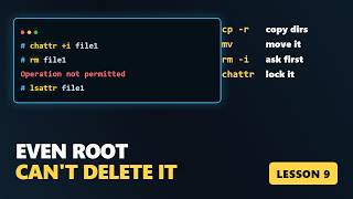 cp, mv, rm in Linux - and the File Even Root Can't Delete | Lesson 9