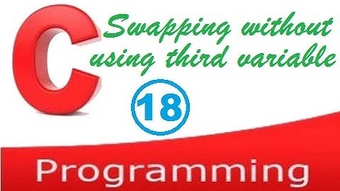 c programming video tutorial - swapping two numbers without using a third variable.