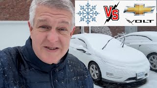 Snowy Commute vs Chevy Volt!