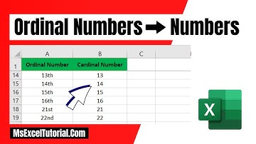 How to Convert Ordinal Numbers to Numbers in Excel (1st, 2nd, 3rd to 1, 2, 3)