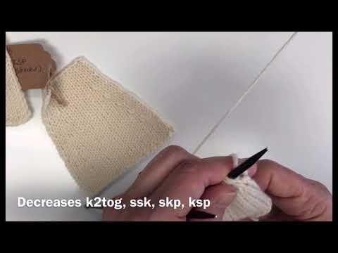 Decreases in Knitting K2tog, Ssk, Skp, and Ksp