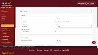 BooksIQ Tutorial 05: Items, Services, HSN/SAC, GST, UQC & Opening Stock