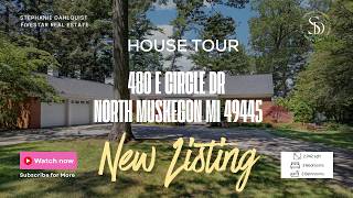 Luxury Bear Lake Waterfront Home in North Muskegon | 100' of Frontage | Full Home Tour
