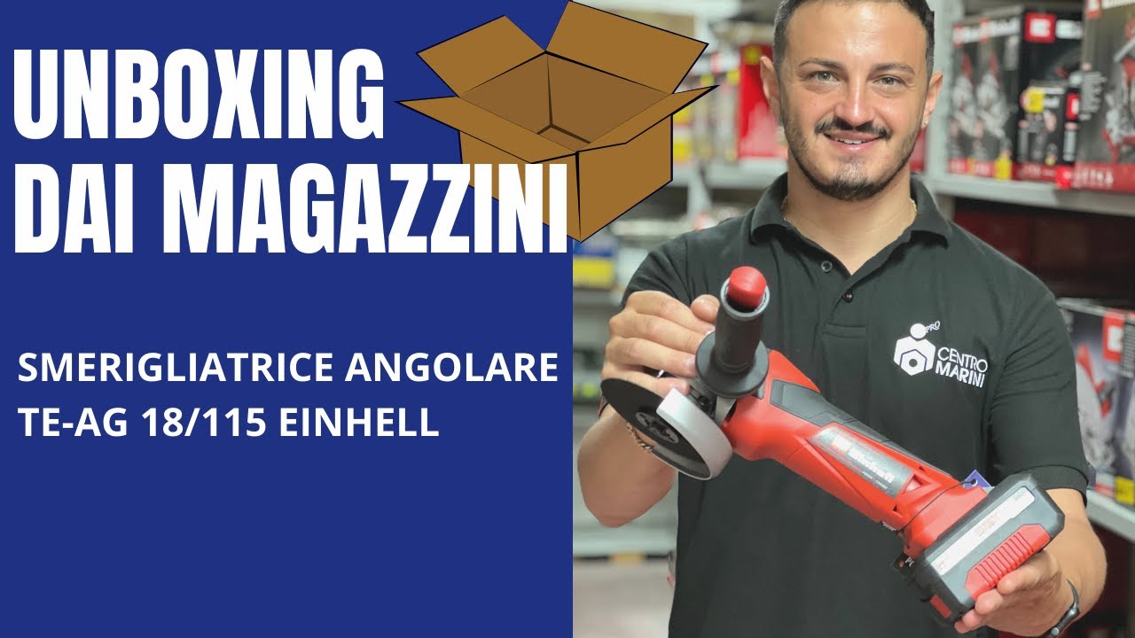 Unboxing smerigliatrice Einhell TE-AG 18/115 Li 