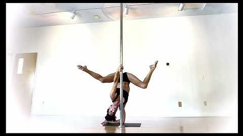 Forearm stand pole balance from the floor  - Pole Dancing Tutorials by ElizabethBfit