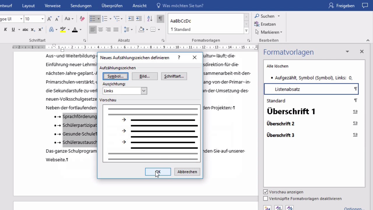 Kurs Microsoft Word 16 Win 172 Eigene Formatvorlagen Youtube