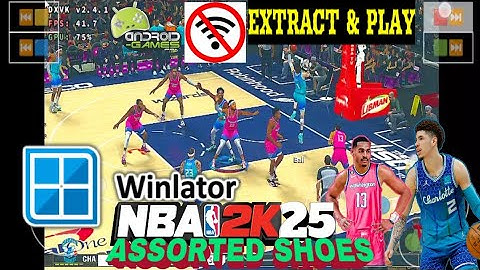 Extract and Play NBA2K25 WINLATOR  (NBA2K14 MOD) with tutorial and link of games!!