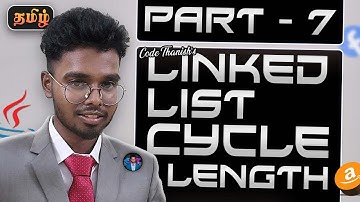 Length of the cycle or loop in linked list tamil | Optimal | LL Medium - 4 | Code Thanish