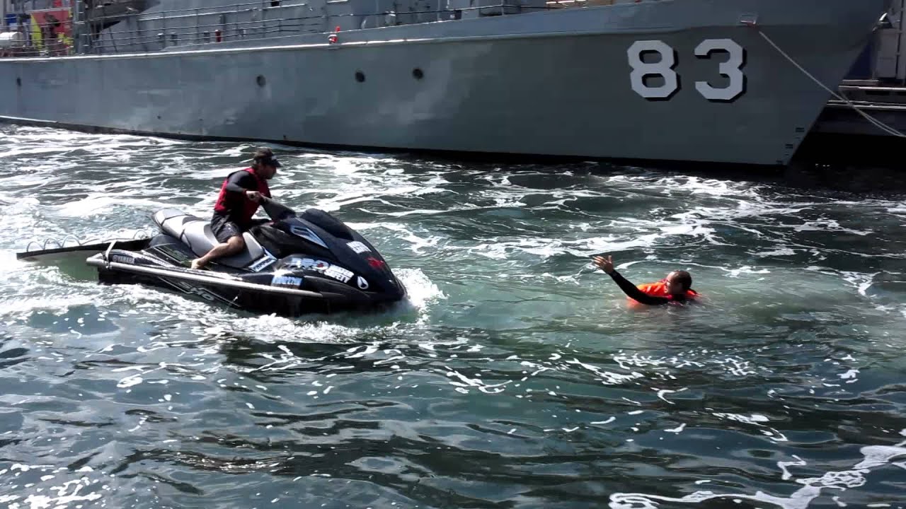 Bondi Rescue Lifeguards Jet Ski Demo At The Maritime Museum Youtube throughout The Brilliant as well as Stunning jet ski rescue techniques for Found Property