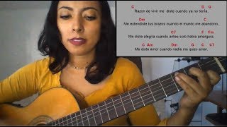 Razon de vivir - cover (me diste amor) 𝒍𝒆𝒕𝒓𝒂 𝒚 𝒂𝒄𝒐𝒓𝒅𝒆𝒔 chords