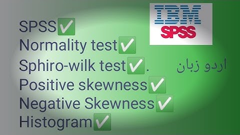 Normality checking by sphiro-wilk Test in Urdu. ||Spss statistic||