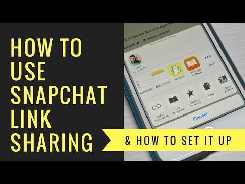 How to Setup and Use Snapchat Link Sharing