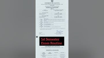 1st Semester Exam Routine 2023 || Calcutta University 1st semester Exam Routine|| 1st year Exam date