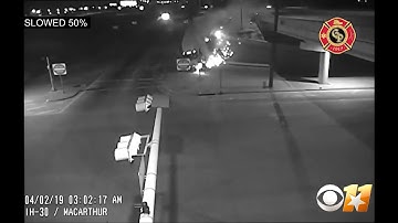 Video Shows 18 Wheeler Drive Off Bridge After Falling Asleep