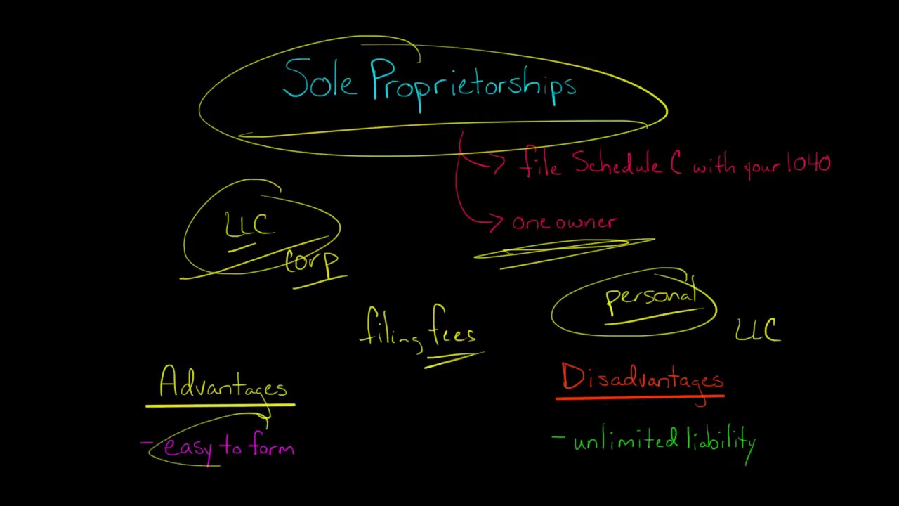Sole Proprietorships Advantages And Disadvantages Youtube