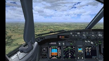 FSX PMDG 737-800 NGX with FS2Crew (voice) descent and landing (part 3)
