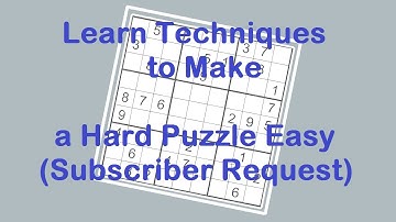 Sudoku Primer 197 - Subscriber Request - Hard Puzzle Made Easy Using Triplets and Other Techniques
