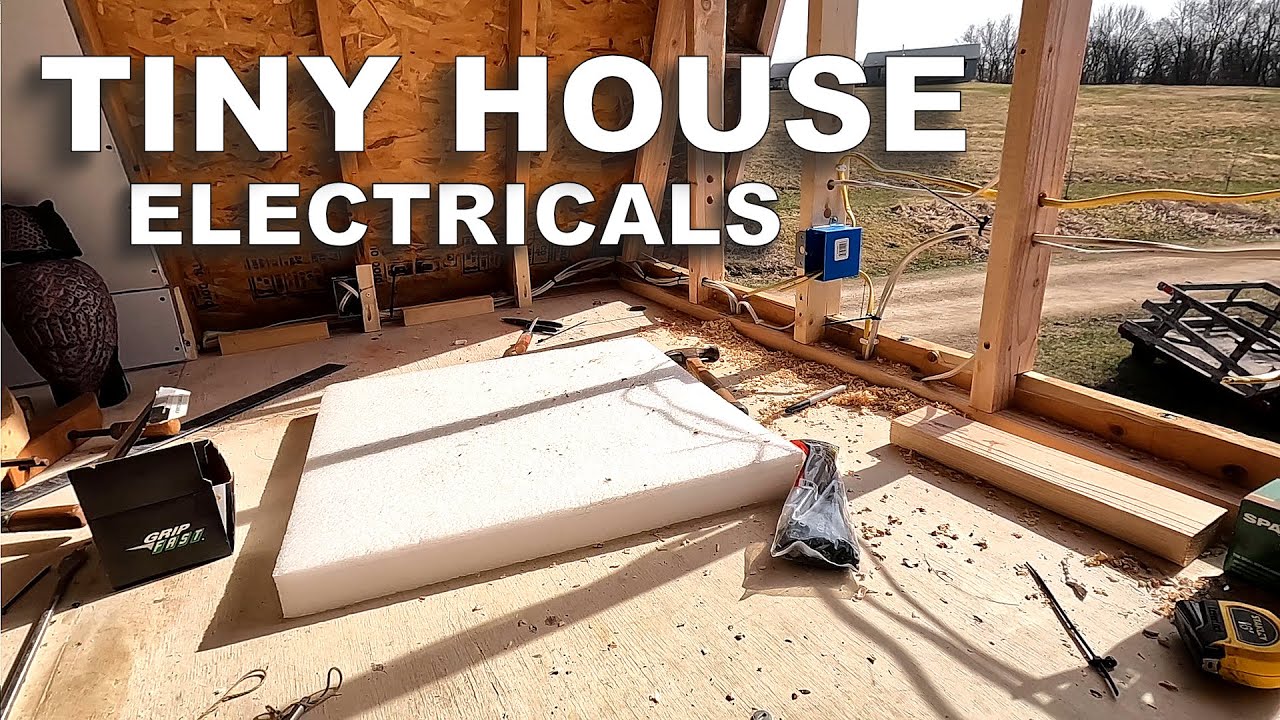 Shed To Tiny House ― Last of Electrical Wiring Upstairs!!! - YouTube