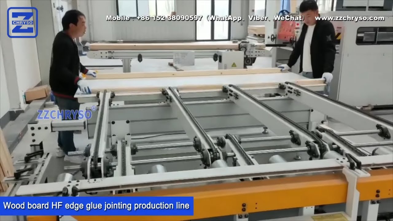 Large Panels High Frequency Edge Glue Jointing Machine Production Line