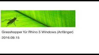 Grasshopper für Rhino Windows - Anfänger