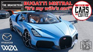BUGATTI MISTRAL. PORSCHE DAKAR OR LAMBO STERRATO? @BarrettJacksonTV @ South OC Cars and Coffee.