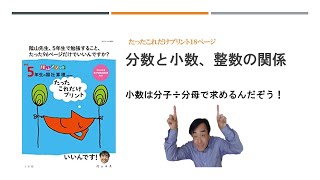 分数と小数、整数との関係