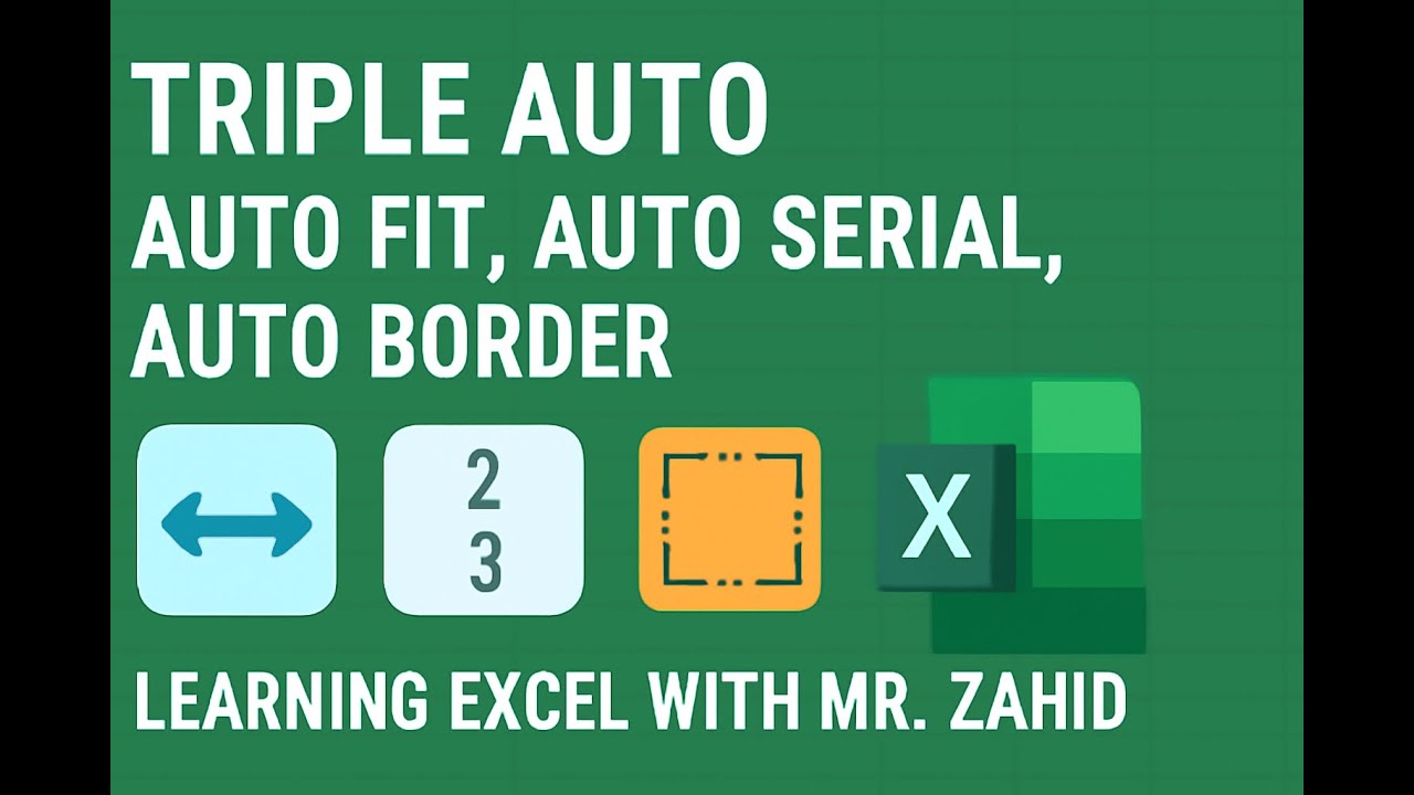 Triple Auto setting in excel