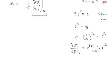Isentropic compressibility for ideal gas