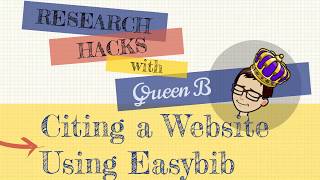 Citing a Website using EasyBib