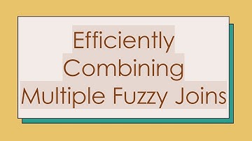 Efficiently Combining Multiple Fuzzy Joins