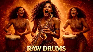 Afro Tech House  Raw African Drums Djembe  Sax  High Energy Tribal Vol 2 Instrumental Mix