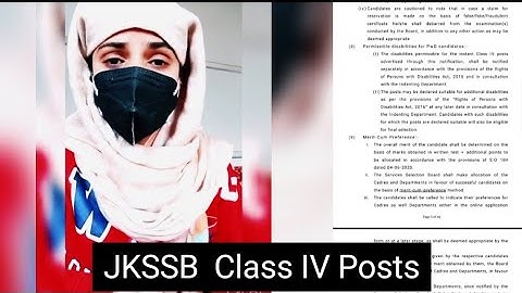 JKSSB Class IV Posts | Extra Points