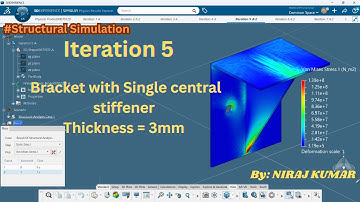 Iteration 5 | Bracket Structural Analysis in 3DEXPERIENCE SIMULIA | Optimizing Strength & Weight