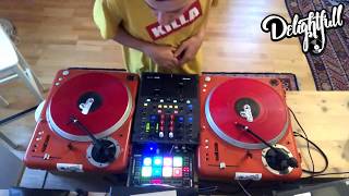 DJ DELightfull turntable scratch routine - DJ Shadow 'Rocket Fuel'