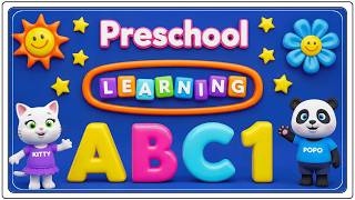 Preschool Learning activities for 3 year olds at home | Learn ABC Phonics Shapes Numbers Colors 🌈 screenshot 1